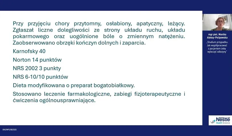 Studium przypadku odleżyny- wykład mgr Aleksy
